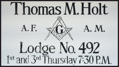 Thomas M. Holt Lodge Sign